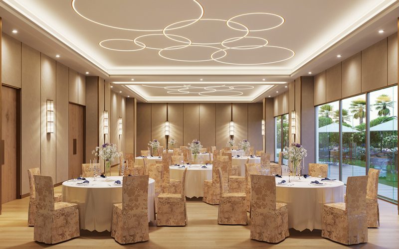 Double height banquet hall and Pre- function area